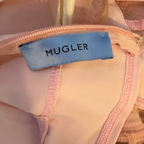 MUGLER - Lvr Exclusive Jersey & Tulle Jumpsuit - Picture 5 of 9